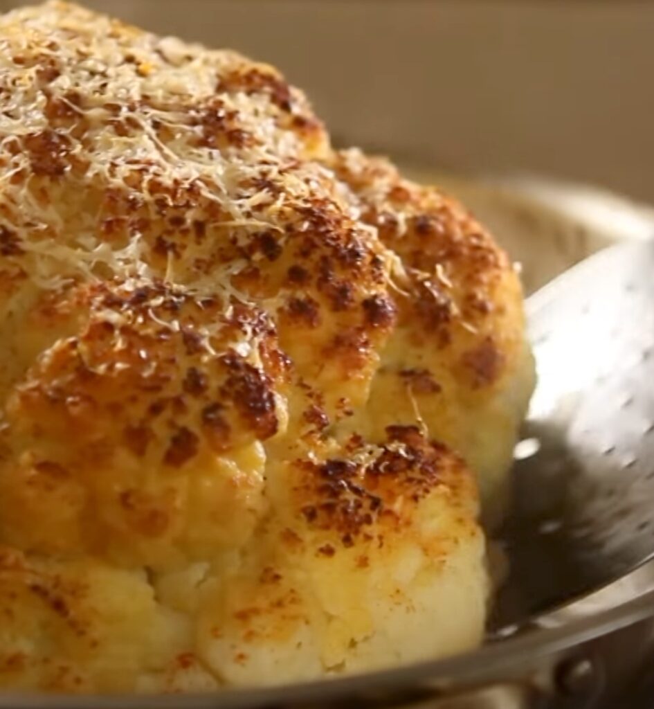 Cheesy Roasted Cauliflower