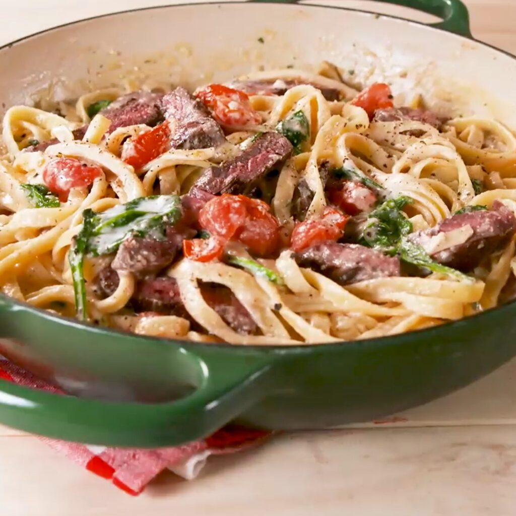 Creamy Steak Fettuccine