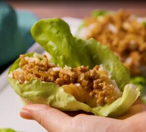 Copycat P.F. Chang’s Lettuce Wraps with Ground Chicken and Veggies